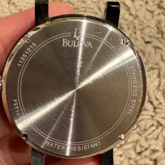 Silver and Black Men's Watch Bracelet - Picture 3 of 4